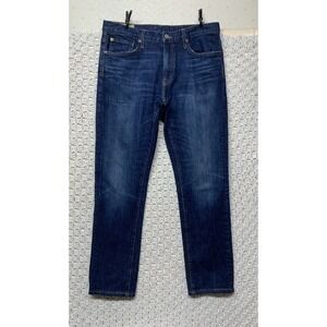 Ace Rivington Jean Mens 33x32 (33X30) Blue Denim  Candiani  Straight Made Italy